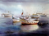 Shaima Umer, 15 x 11 Inch, Water Color on Paper, Seascape Painting, AC-SHA-053